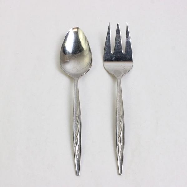 2 Pc International Silver 1847 Rogers Sea Island Stainless Steel Serving Set