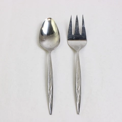 2 Pc International Silver 1847 Rogers Sea Island Stainless Steel Serving Set