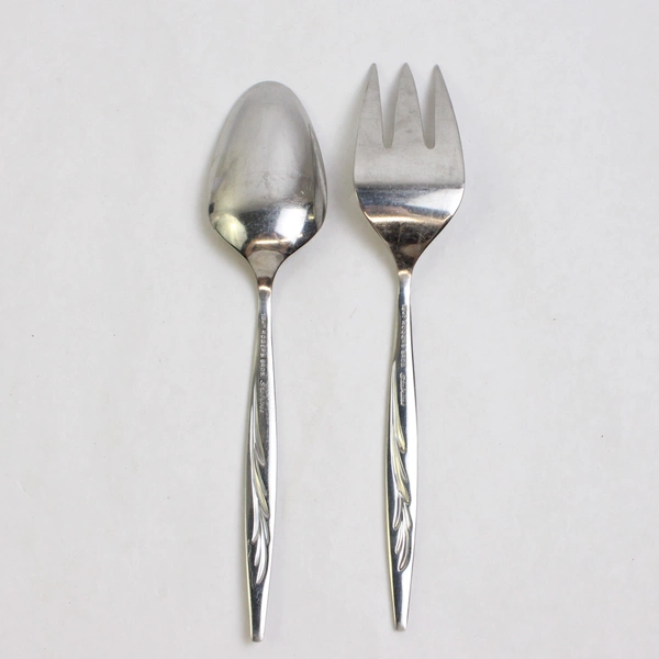 2 Pc International Silver 1847 Rogers Sea Island Stainless Steel Serving Set