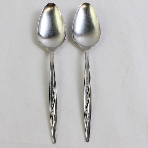 Set of 2 International Silver 1847 Rogers Sea Island Stainless Serving Spoons