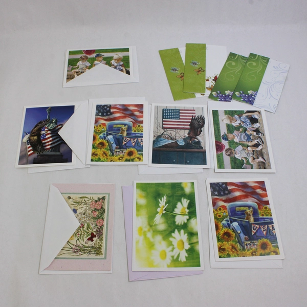 Lot of 31 Blank Note Cards with Envelopes Floral Landscape and Misc.