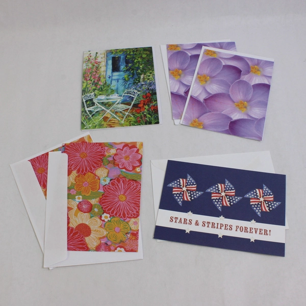 Lot of 31 Blank Note Cards with Envelopes Floral Landscape and Misc.