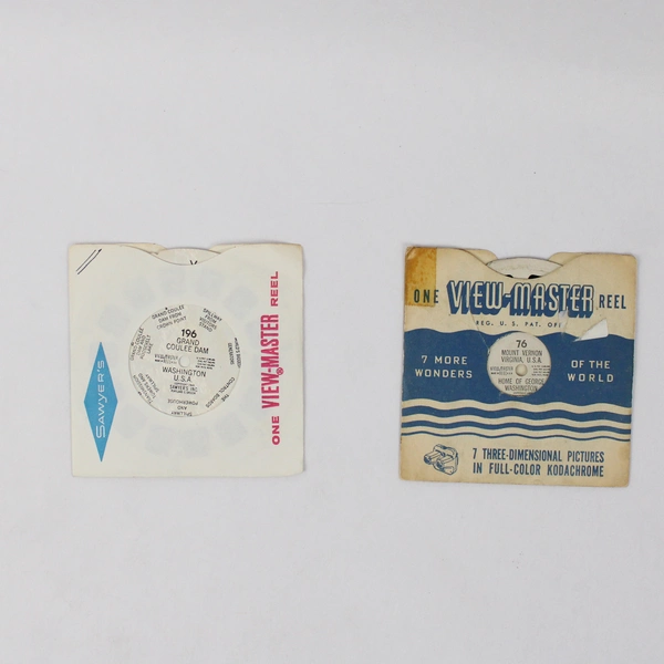 Lot of 2 View-Master Washington Reels 1949 Vintage 76 and 196