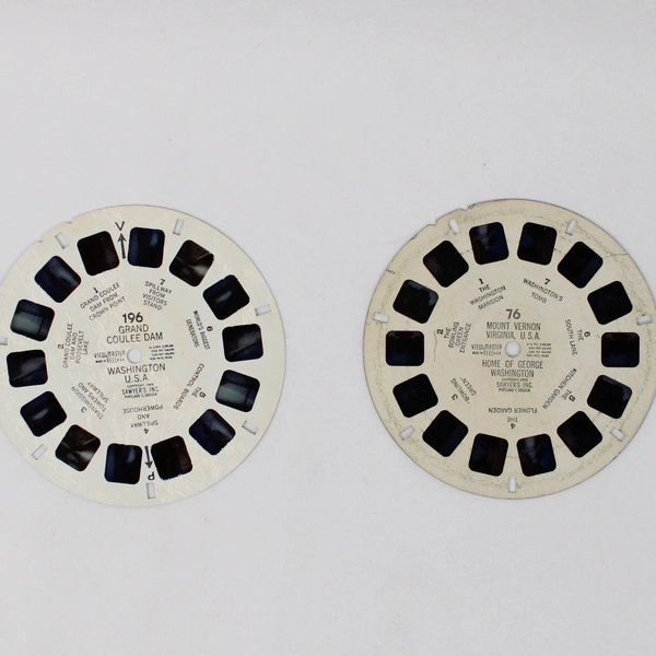 Lot of 2 View-Master Washington Reels 1949 Vintage 76 and 196