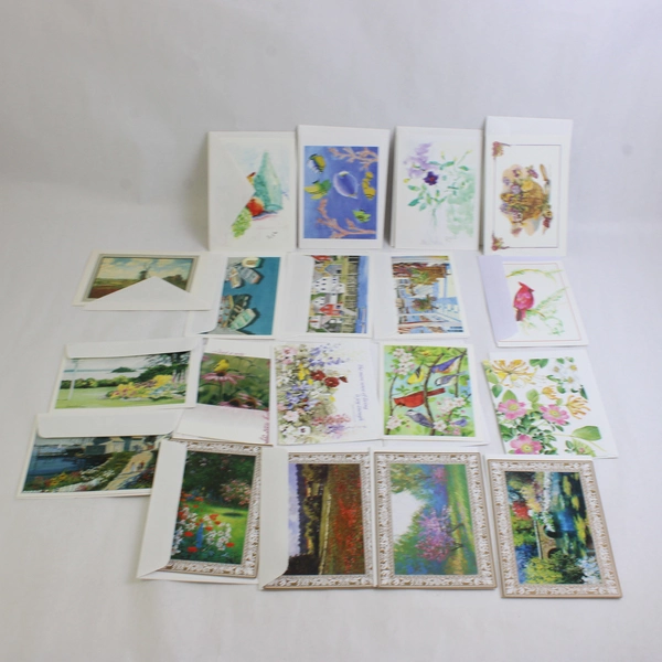 Lot of 59 Blank Note Cards With Envelopes Floral Landscape and Misc. Designs
