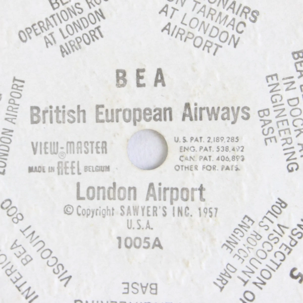 Sawyer's View-Master Reel 1005A BEA British European Airways London Airport