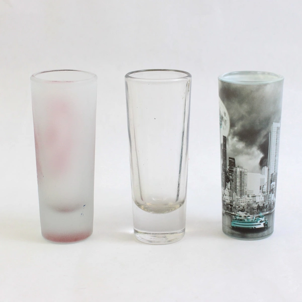 Lot Of 3 Assorted Shot Glasses 4.25" Tall (Clear Glass, Seattle, Cabos Mexico)