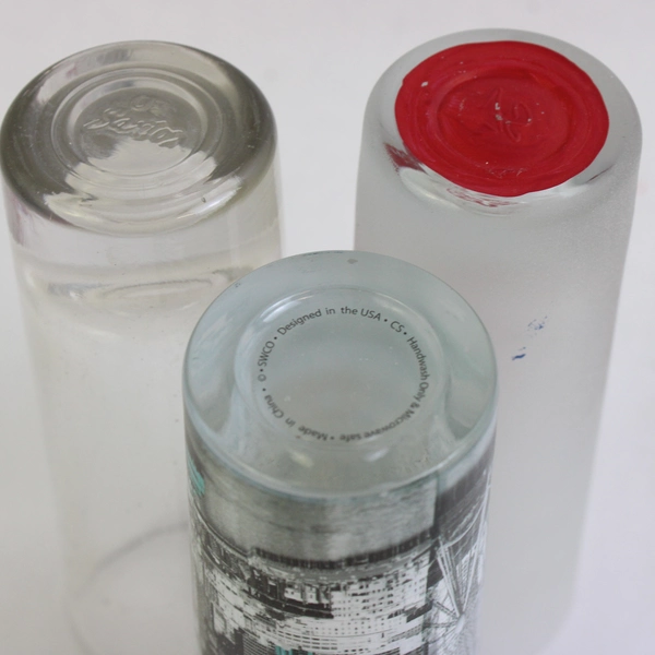 Lot Of 3 Assorted Shot Glasses 4.25" Tall (Clear Glass, Seattle, Cabos Mexico)