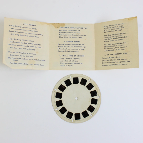 Vintage Sawyers View-Master Mother Goose Rhymes Bo-Peep Cat & Fiddle MG3