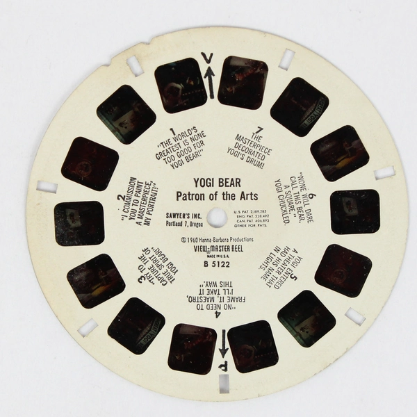 Vintage View-Master 1960 Yogi Bear Patron Of The Arts Reel #B-5122
