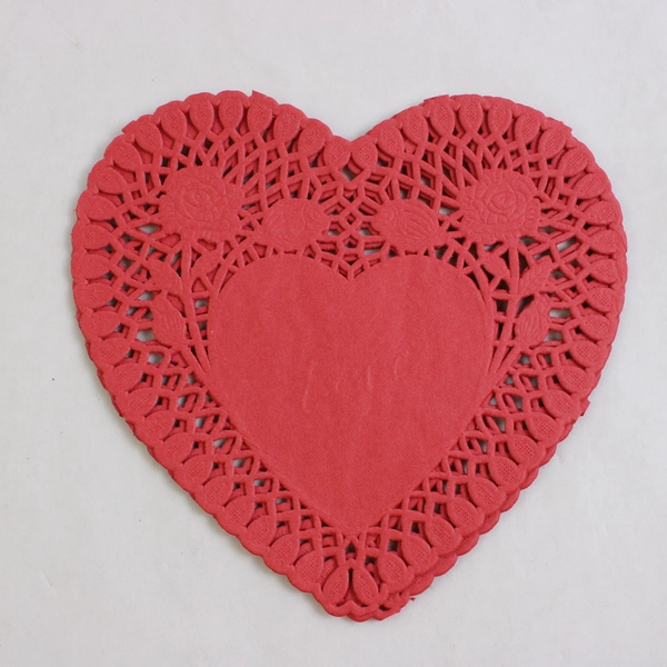 Lot Of 2 Vtg Greenbrier International Inc 6" Red Paper Heart Doilies Packs Of 40