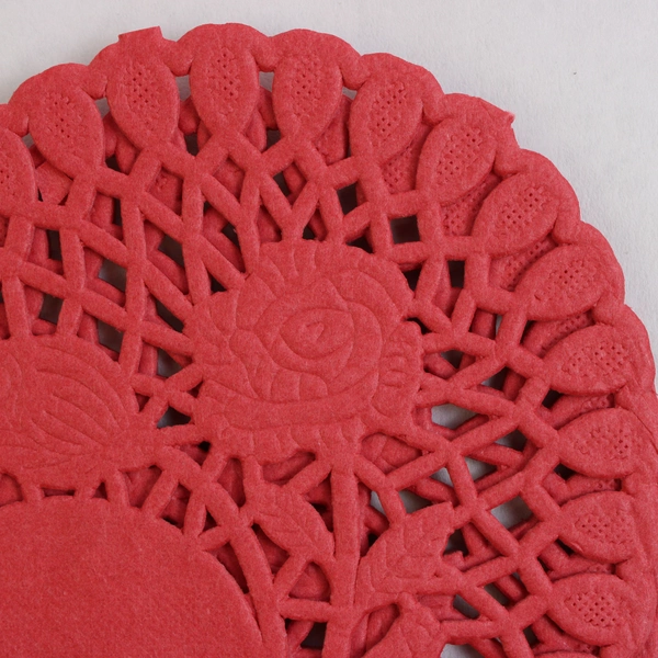 Lot Of 2 Vtg Greenbrier International Inc 6" Red Paper Heart Doilies Packs Of 40