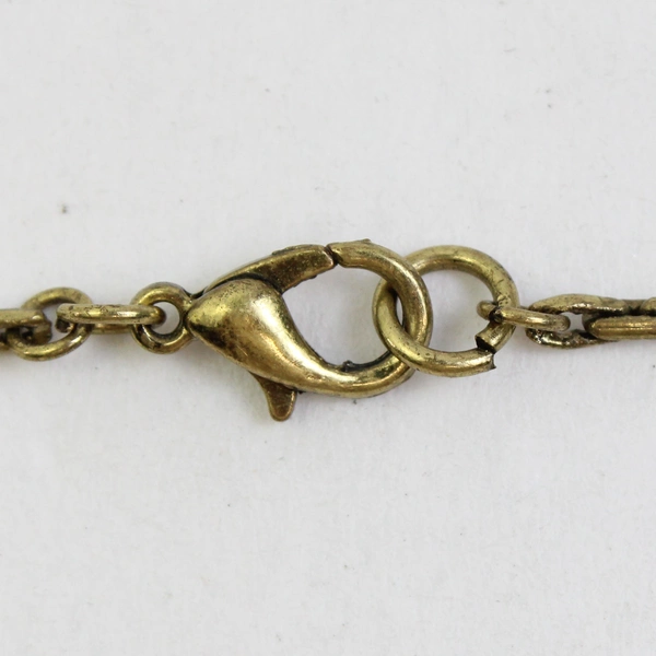 Turquoise Howlite Brass-Tone Arrow Pendant Necklace 22.5"