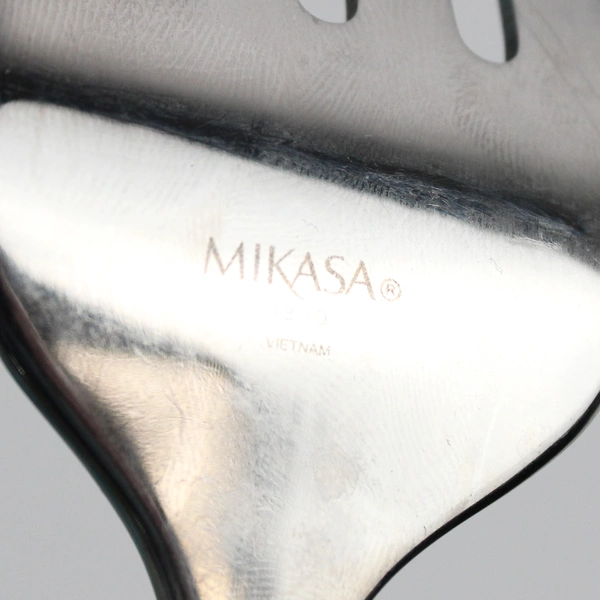 Set Of 2 Mikasa Prescott Satin (Stainless) Flatware Serving Fork & Slotted Spoon