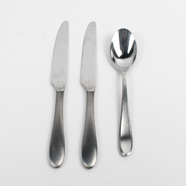 Set Of 3 Mikasa Prescott Satin (Stainless) Flatware Serving 2 Knives, 1 Spoon