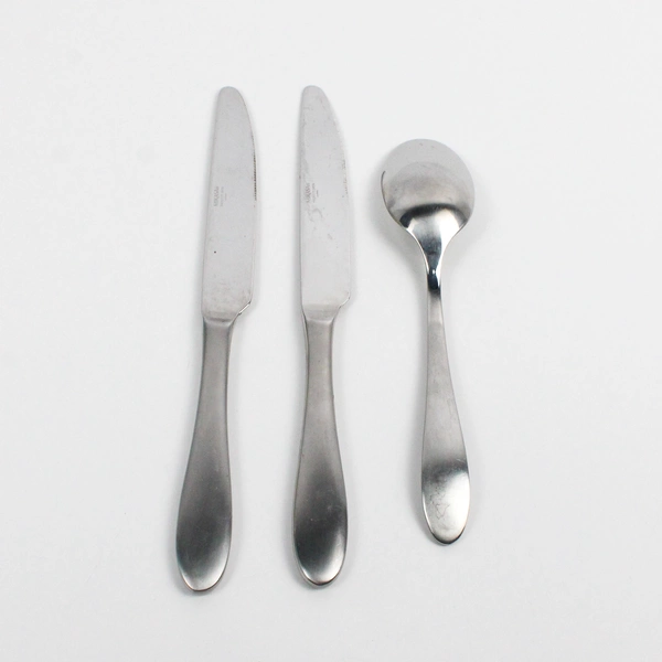 Set Of 3 Mikasa Prescott Satin (Stainless) Flatware Serving 2 Knives, 1 Spoon