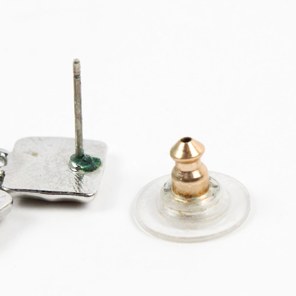 Silver-Tone Abalone Rectangular Drop/Dangle Earrings