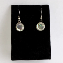 Sterling Silver Abalone Dangle Drop Earrings