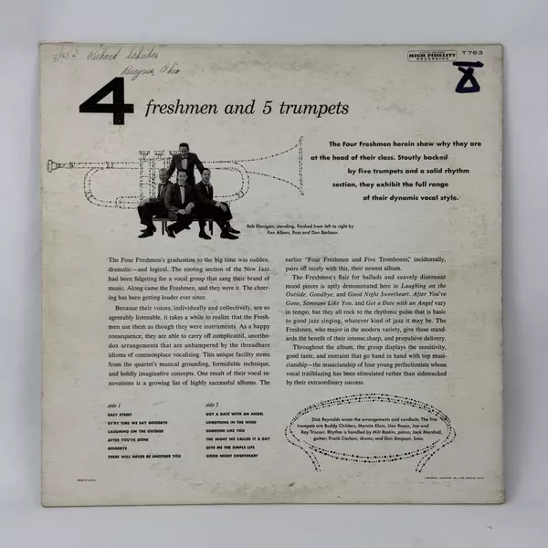 4 Freshman And 5 Trumpets LP Vinyl Record Capitol Records