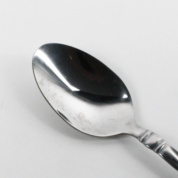 Lot Of 5 International Silver Modern Twist (Stainless, Frosted) Soup Spoons