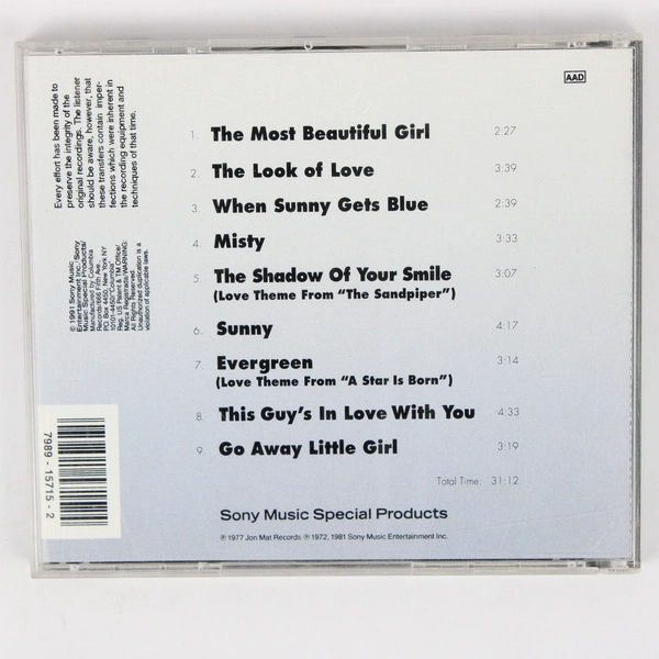 Johnny Mathis Misty Music CD 1991 Sony Music Special Products