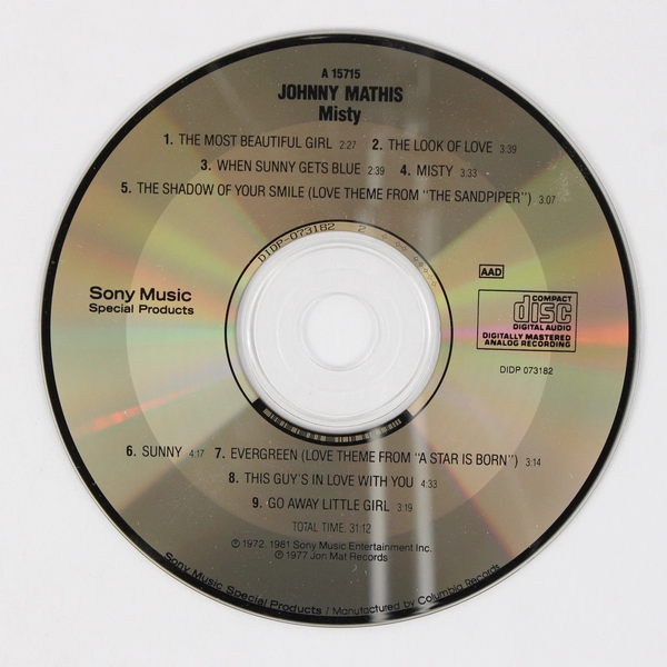 Johnny Mathis Misty Music CD 1991 Sony Music Special Products