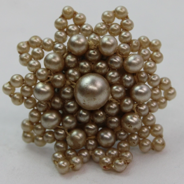 Vintage Faux Pearl Screw On Earrings 1"