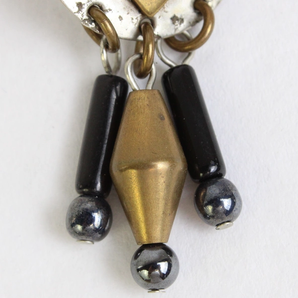 Marjorie Baer SF Mixed Metal Dangle Boho Coin 2" Earrings