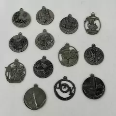 Lot of 13 Season's Greeting Country Pewter Christmas Ornaments 1994-2006