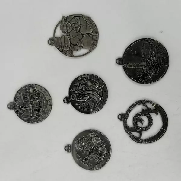 Lot of 13 Season's Greeting Country Pewter Christmas Ornaments 1994-2006