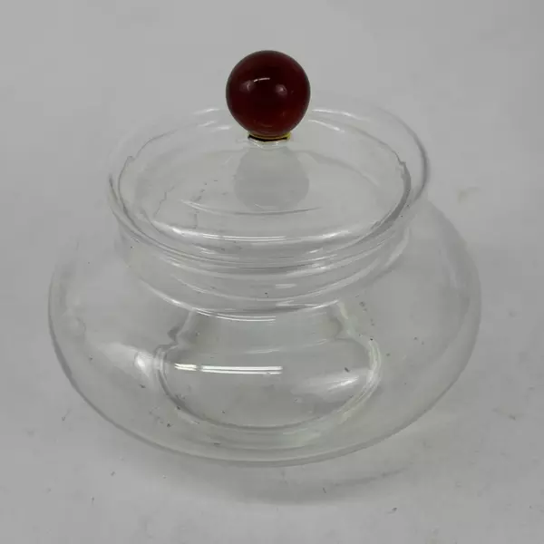 Glass Blooming Tea Teapot With Lid And Tea Bag Holder Red Handles