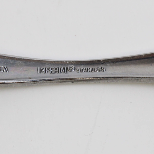 Lot of 5 International Chalmette Stainless Steel Soup Spoons