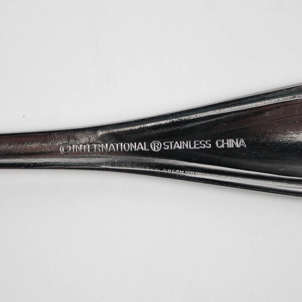 Lot Of 2 International Silver American Bead Flatware Serving Fork & Spoon