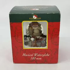 Kurt Adler Snowman Family Musical Snowglobe With Lights Plays Frosty the Snowman