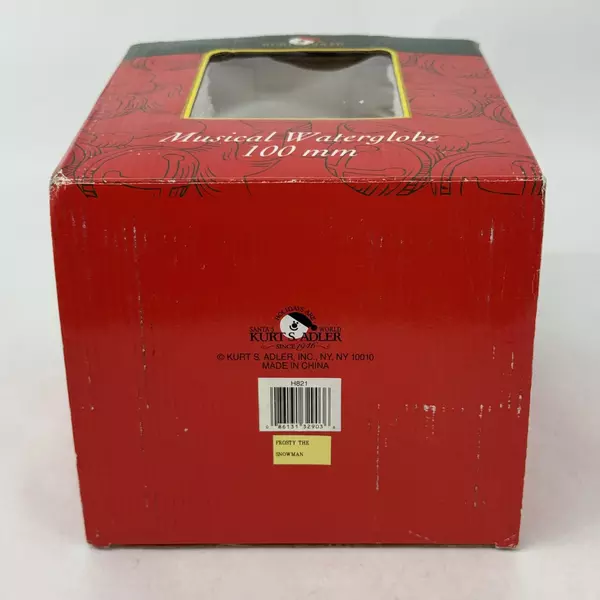 Kurt Adler Snowman Family Musical Snowglobe With Lights Plays Frosty the Snowman