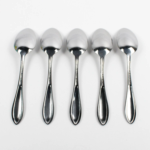 Lot Of 5 International Silver American Bead (Stainless) Flatware Teaspoons