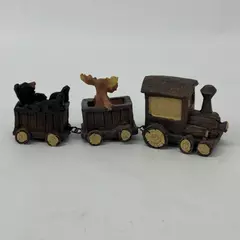 3 Piece Lipco Bear And Moose Resin Train Figurine 19628