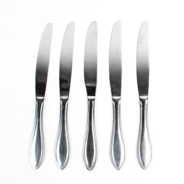Lot Of 5 International Silver American Bead (Stainless) Flatware Knives 9.5"