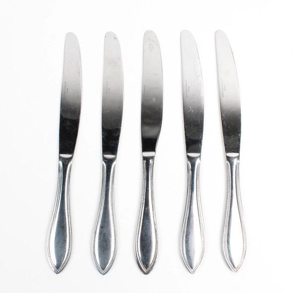 Lot Of 5 International Silver American Bead (Stainless) Flatware Knives 9.5"