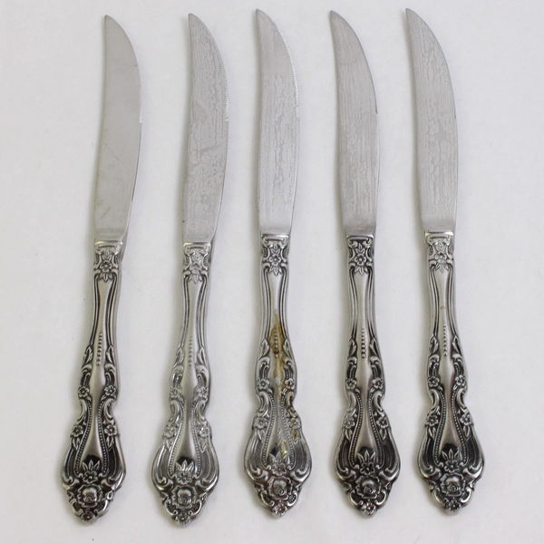 Set of 5 International Chalmette Stainless Steel Solid Handle Steak 9" Knives