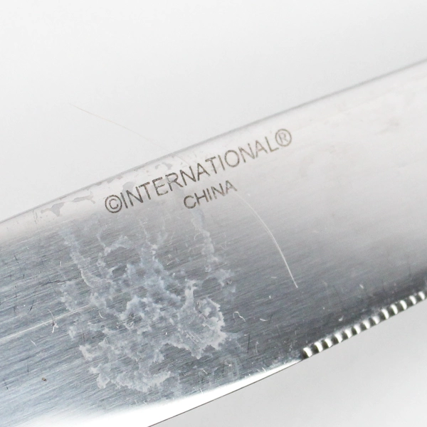 Lot Of 6 International Silver American Bead (Stainless) Flatware Knives 9.5"