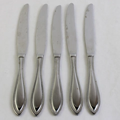 Lot Of 5 International Silver American Bead (Stainless) Flatware Knives 9.25"