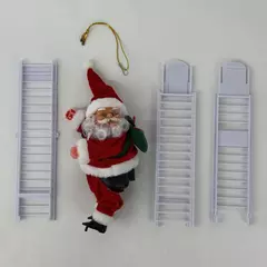 Climbing Stairs Santa Plays Jingle Bells As He Climbs