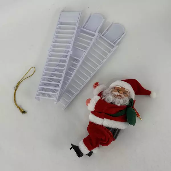 Climbing Stairs Santa Plays Jingle Bells As He Climbs