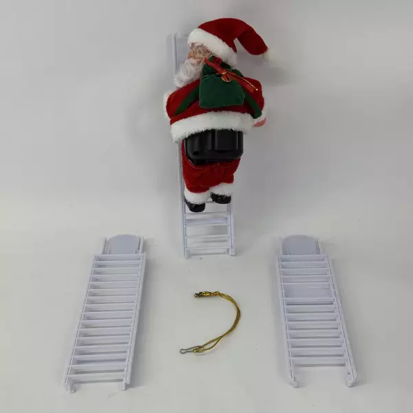 Climbing Stairs Santa Plays Jingle Bells As He Climbs