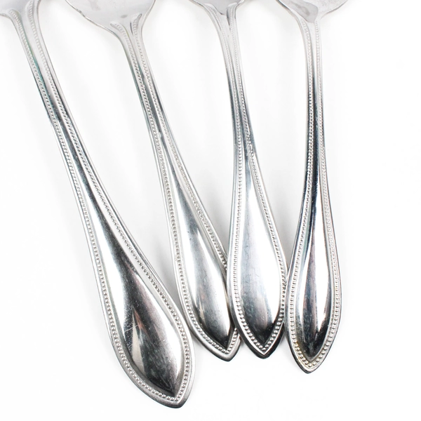 Lot Of 6 International Silver American Bead (Stainless) Flatware Assorted Spoons