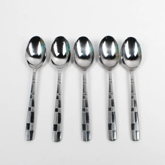 Lot Of 5 Cambridge Silver Parallel (Stainless) Flatware Teaspoons