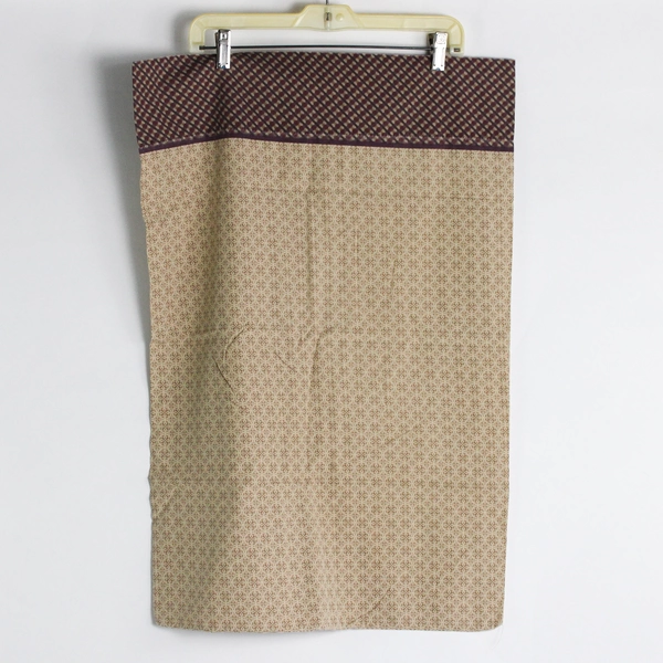 Set of 2 Handmade Vintage Queen Pillowcases Beige and Purple