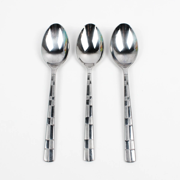 Lot Of 3 Cambridge Silver Parallel (Stainless) Flatware Serving Spoons