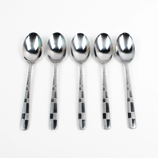 Lot Of 5 Cambridge Silver Parallel (Stainless) Flatware Soup Spoons